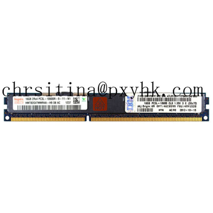 Memoria HS22 HS23 de la cuchilla de IBM 49Y1528 16G PC3L-10600R 46C0599 VLP