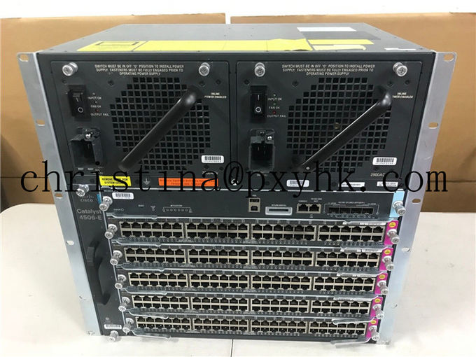 Fan del estante del servidor del chasis de Cisco WS-C4506-E que refresca WS-X45-SUP7-E 2x WS-X4748-UPOE+E 3x WS-X4648-RJ45V-E