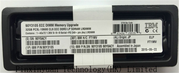 sistema X3650 M4 de la memoria 1333MHz LP LRDIMM 90Y3105 IBM del servidor de 32GB Ddr3 en fuente del cc de la venta