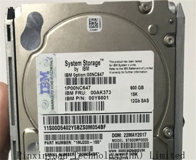 Disco duro del servidor de IBM AC61 Sata, almacenamiento 600GB 15K 12Gb de Sata Hdd 00AK373 00NC647 V5000 del servidor
