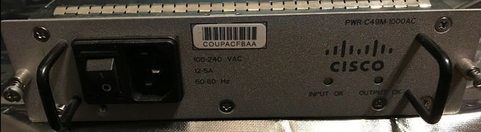 Fuente de corriente ALTERNA durable 1000W del interruptor los 4900M de Ethernet del catalizador de Cisco PWR-C49M-1000AC