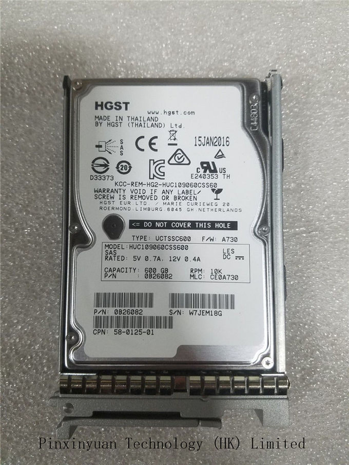 La unidad de disco duro HGST HUC109060CSS600, empresa Sas del servidor A03-D600GA2 conduce 600GB 10K 6Gb/s 64MB