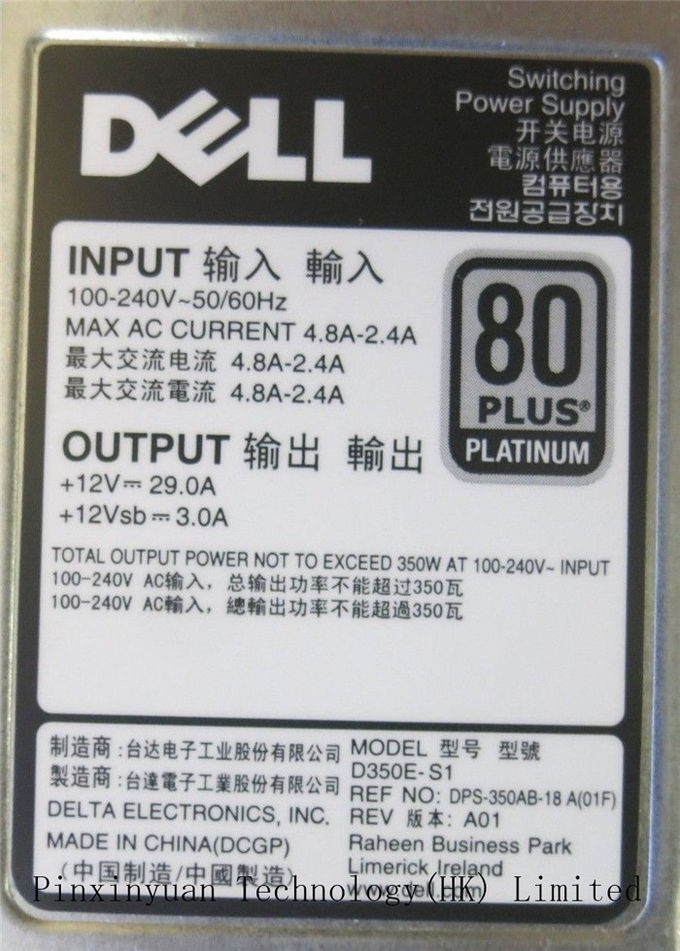 Platino dual de la fuente de alimentación del intercambio del servidor caliente de Dell Y8Y65 5NF18 6W2PW T320 R520 R620 R720 750W